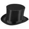 CHAPEAU HAUT DE FORME SATIN NOIR 