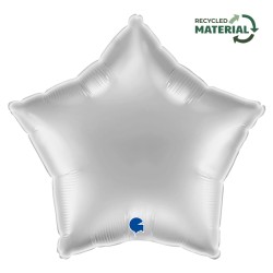 BALLON METALLIQUE ETOILE 46 CM SILVER OU ARGENT