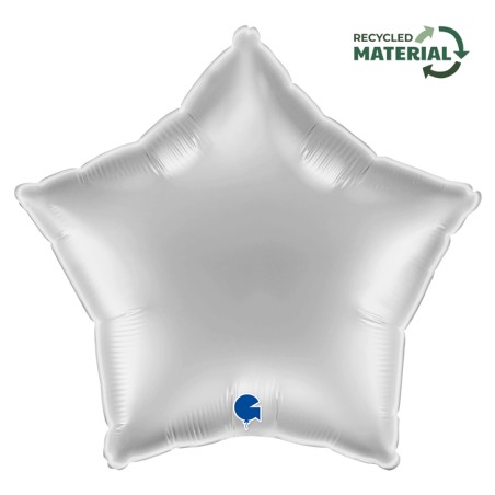 BALLON METALLIQUE ETOILE 46 CM SILVER OU ARGENT