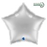 BALLON METALLIQUE ETOILE 46 CM SILVER OU ARGENT