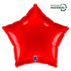 BALLON METALLIQUE ETOILE 46 CM RED OU ROUGE
