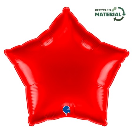 BALLON METALLIQUE ETOILE 46 CM RED OU ROUGE