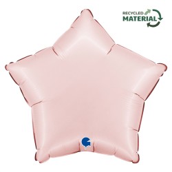 BALLON METALLIQUE ETOILE 46 CM SATIN PASTEL PINK OU ROSE PASTEL