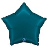 BALLON METALLIQUE ETOILE 46 CM SATIN PASTEL PETROL BLUE OU BLEU CANARD