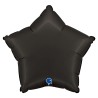 BALLON METALLIQUE ETOILE 46 CM SATIN FUME BLACK OU NOIR