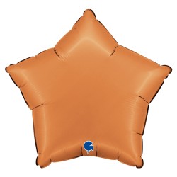 BALLON METALLIQUE ETOILE 46 CM SATIN CARAMEL