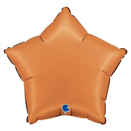 BALLON METALLIQUE ETOILE 46 CM SATIN CARAMEL