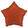 BALLON METALLIQUE ETOILE 46 CM SATIN BRICK RED OU BRIQUE