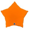 BALLON METALLIQUE ETOILE 46 CM MATTE ORANGE