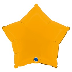 BALLON METALLIQUE ETOILE 46 CM MATTE MUSTARD OU MOUTARDE