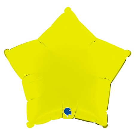 BALLON METALLIQUE ETOILE 46 CM MATTE LIME GREEN OU VERT ANIS