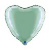 BALLON METALLIQUE COEUR 46 CM HOLOGRAPHIC PLATINIUM TIFFANY