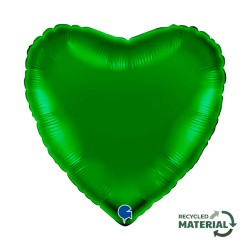 BALLON METALLIQUE COEUR 46 CM GREEN OU VERT