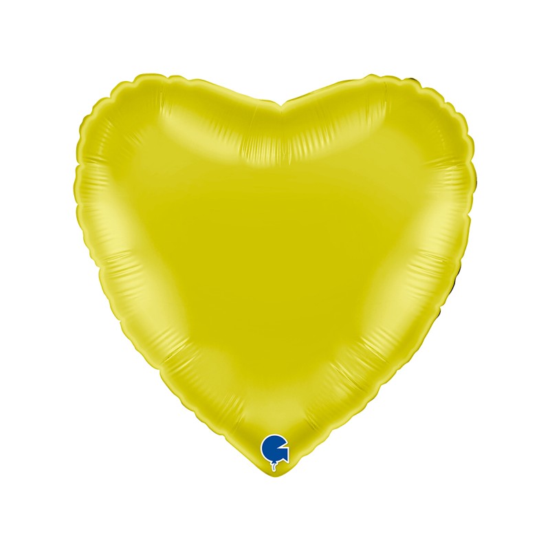 BALLON METALLIQUE COEUR 46 CM YELLOW OU JAUNE BALLON METALLIQUE COEUR 46 CM YELLOW OU JAUNE