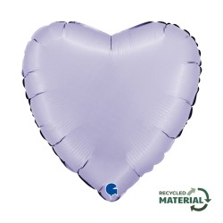 BALLON METALLIQUE COEUR 46 CM SATIN LILAC OU LILAS