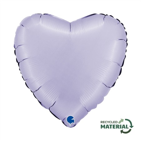 BALLON METALLIQUE COEUR 46 CM SATIN LILAC OU LILAS