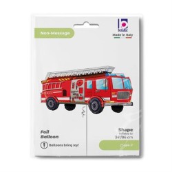 BALLON METALLIQUE CAMION DE POMPIER 86 CM