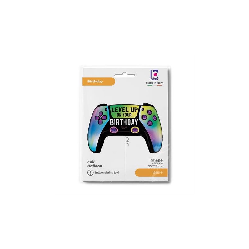 BALLON METALLIQUE MANETTE DE JEU OU CONSOLE 76 CM BALLON METALLIQUE MANETTE DE JEU OU CONSOLE 76 CM