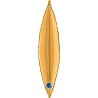 BALLON METALLIQUE FEUILLE EN OR 18 POUCES OU 46 CM