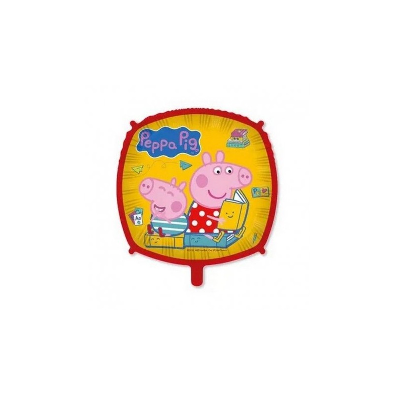 BALLON METALLIQUE CARRE PEPPA PIG 46 CM