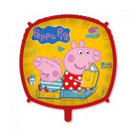 BALLON METALLIQUE CARRE PEPPA PIG 46 CM