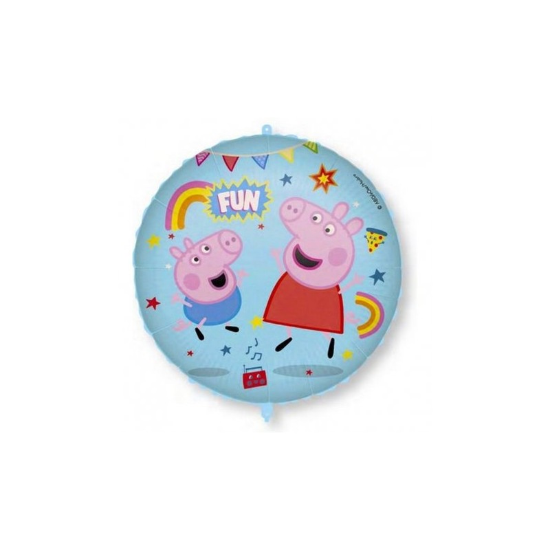 BALLON METALLIQUE ROND PEPPA PIG 46 CM