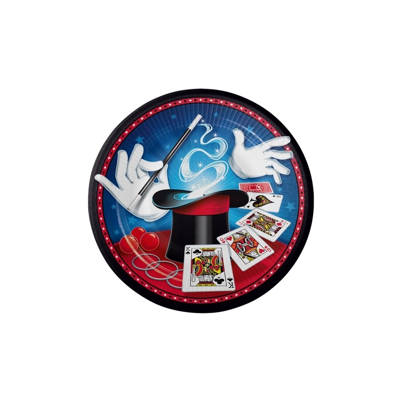 8 ASSIETTES RONDES THEME MAGIE 23 CM