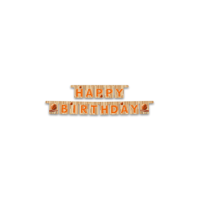 GUIRLANDE LETTRES HAPPY BIRTHDAY BASKET-BALL GUIRLANDE LETTRES HAPPY BIRTHDAY BASKET-BALL
