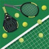 20 SERVIETTES EN PAPIER THEME TENNIS ET PADEL 33 X 33 CM
