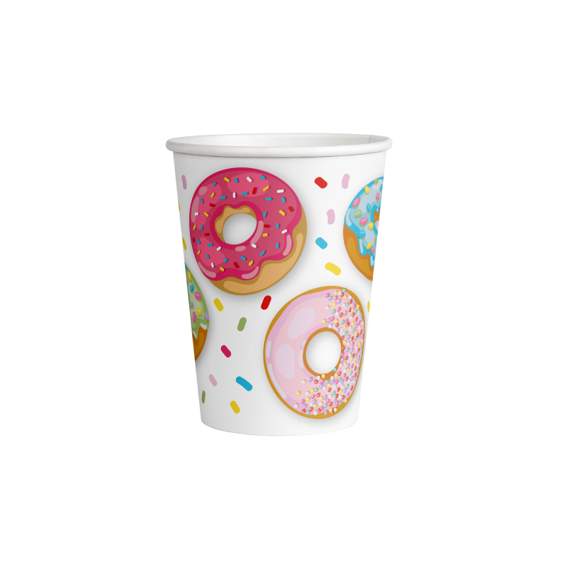 8 GOBELETS DONUTS EN CARTON