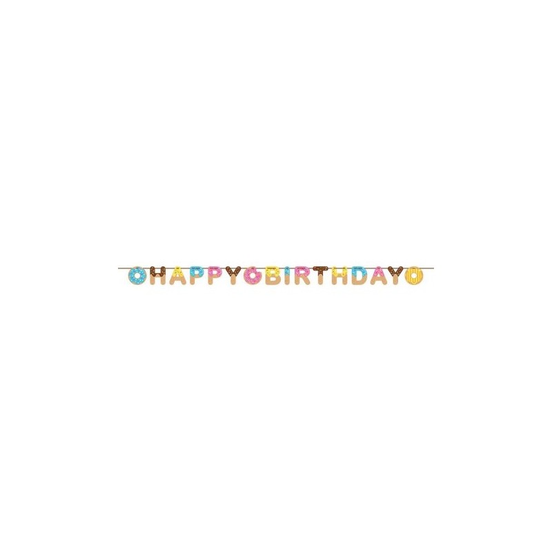 GUIRLANDE LETTRE HAPPY BIRTHDAY DONUTS 2.60 M