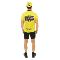 DEGUISEMENT COSTUME CYCLISTE TRICARD JAUNE TAILLE S-M