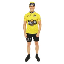 DEGUISEMENT COSTUME CYCLISTE TRICARD JAUNE TAILLE L-XL