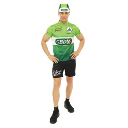 DEGUISEMENT COSTUME CYCLISTE CBD VERT TAILLE S-M