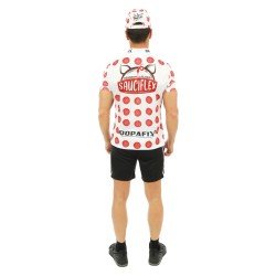 DEGUISEMENT COSTUME SACIFLEX BLANC A POIS ROUGE VERT TAILLE L-XL