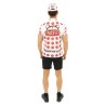 DEGUISEMENT COSTUME SACIFLEX BLANC A POIS ROUGE VERT TAILLE L-XL