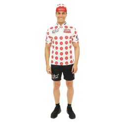 DEGUISEMENT COSTUME SACIFLEX BLANC A POIS ROUGE VERT TAILLE S-M