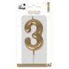 BOUGIE OR CHIFFRE 3