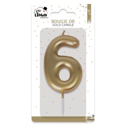 BOUGIE OR CHIFFRE 6
