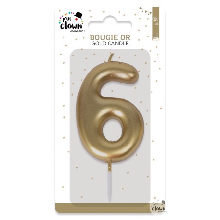 BOUGIE OR CHIFFRE 6