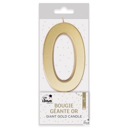 BOUGIE GEANTE OR CHIFFRE 0