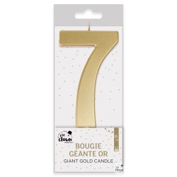 BOUGIE GEANTE OR CHIFFRE 7