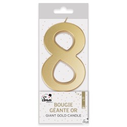 BOUGIE GEANTE OR CHIFFRE 8