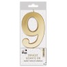BOUGIE GEANTE OR CHIFFRE 9