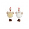 1 POULE HUMORISTIQUE FOURRURE GM ENV 11CM X 7CM X 21CM