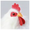 POULE BLANCHE PLUMES PM 20CM X 12CM X 20CM