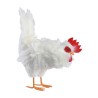 POULE BLANCHE PLUMES PICOTA 28CM X 14CM X 37CM