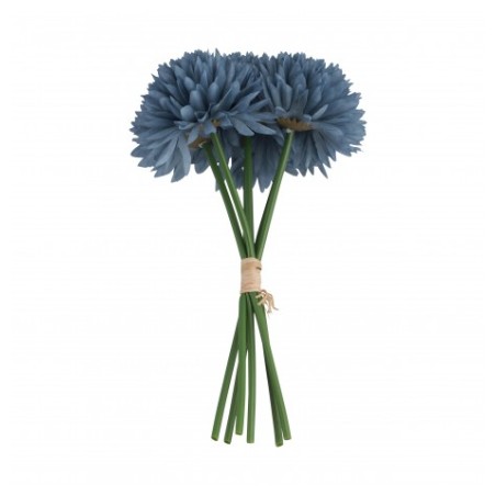 BOUQUET 6 DAHLIAS 26 CM BLEU DENIM