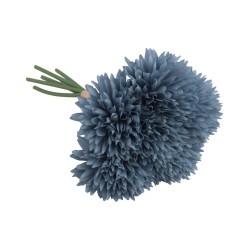 BOUQUET 6 DAHLIAS 26 CM BLEU DENIM