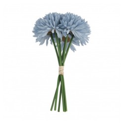 BOUQUET 6 DAHLIAS 26 CM BLEU CIEL